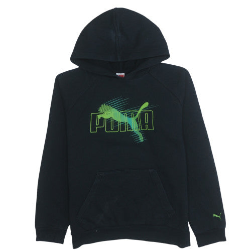 Teens UK Size 164 PUMA Black Pullover Hoodie