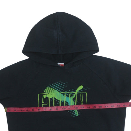 Teens UK Size 164 PUMA Black Pullover Hoodie
