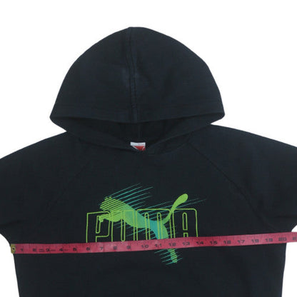 Teens UK Size 164 PUMA Black Pullover Hoodie