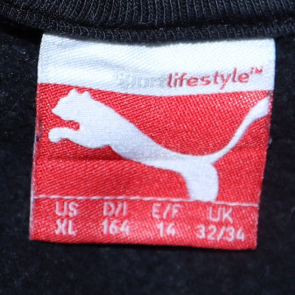 Teens UK Size 164 PUMA Black Pullover Hoodie