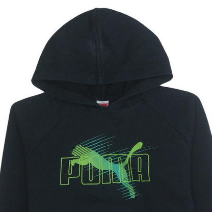 Teens UK Size 164 PUMA Black Pullover Hoodie