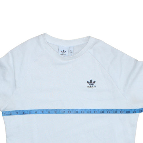 Mens UK Size M adidas White Pullover Sweatshirt