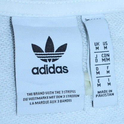 Mens UK Size M adidas White Pullover Sweatshirt