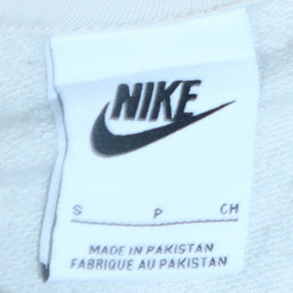Mens UK Size S Nike White Pullover Hoodie