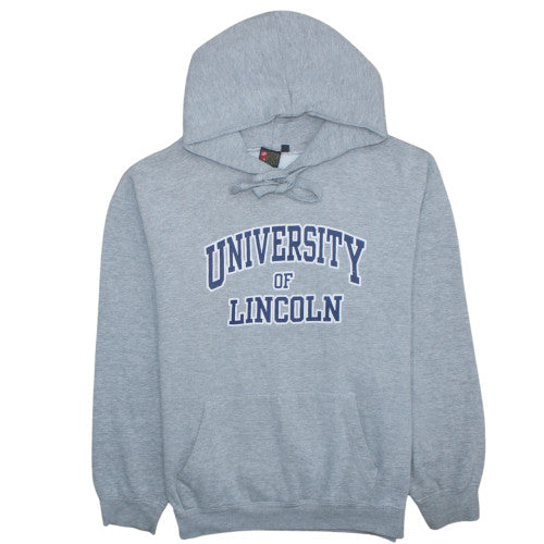 Mens UK Size L Cotton Ridge Grey Pullover Hoodie