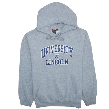 Mens UK Size L Cotton Ridge Grey Pullover Hoodie
