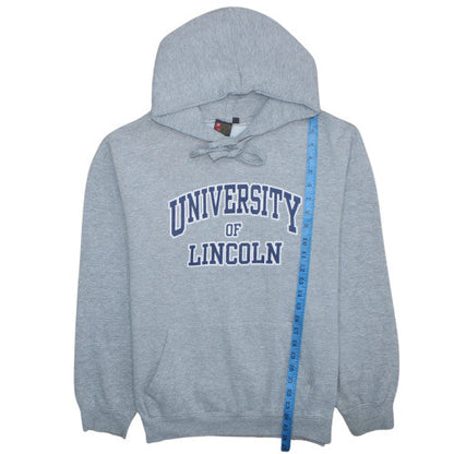 Mens UK Size L Cotton Ridge Grey Pullover Hoodie