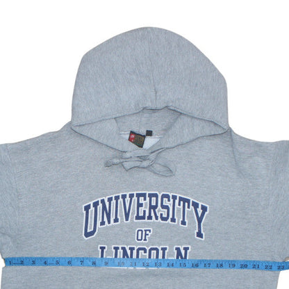 Mens UK Size L Cotton Ridge Grey Pullover Hoodie