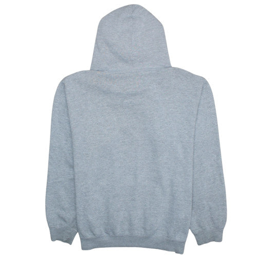 Mens UK Size L Cotton Ridge Grey Pullover Hoodie