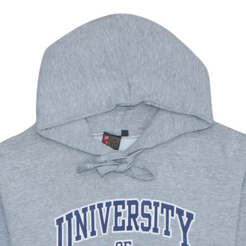 Mens UK Size L Cotton Ridge Grey Pullover Hoodie