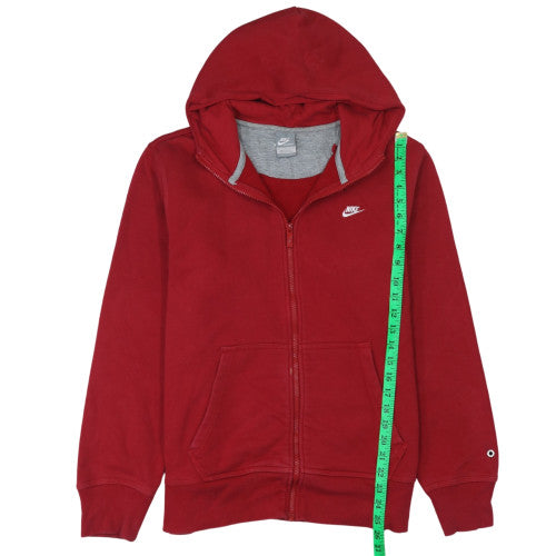 Mens UK Size L Nike Red Full Zip Hoodie