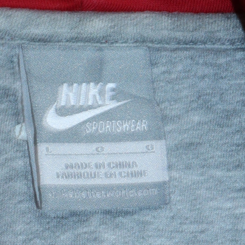 Mens UK Size L Nike Red Full Zip Hoodie