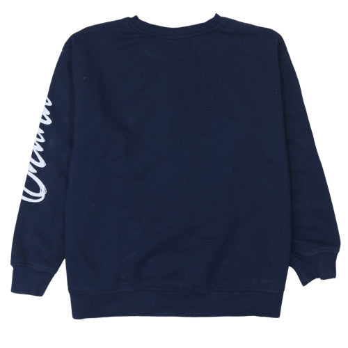 Teens UK Size M Disney Blue Pullover Sweatshirt