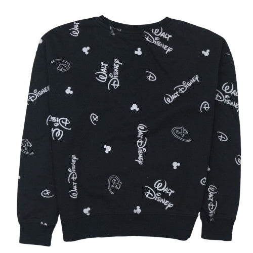 Womens UK Size XS Disney Black Pullover Sweatshirt