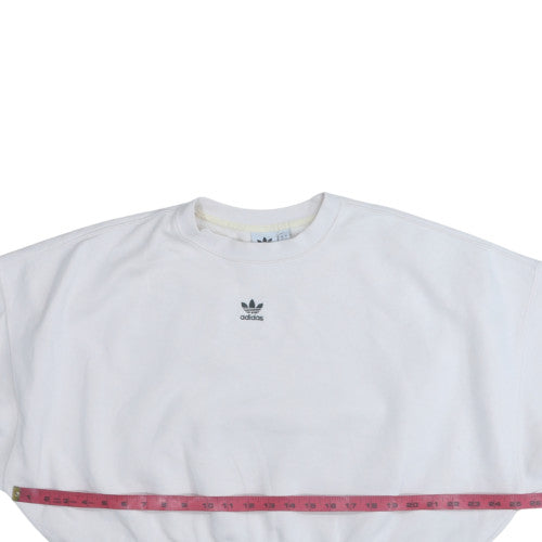 Womens UK Size 10 adidas White Pullover Sweatshirt