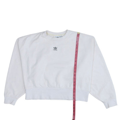 Womens UK Size 10 adidas White Pullover Sweatshirt