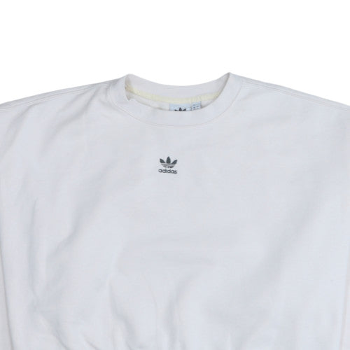 Womens UK Size 10 adidas White Pullover Sweatshirt
