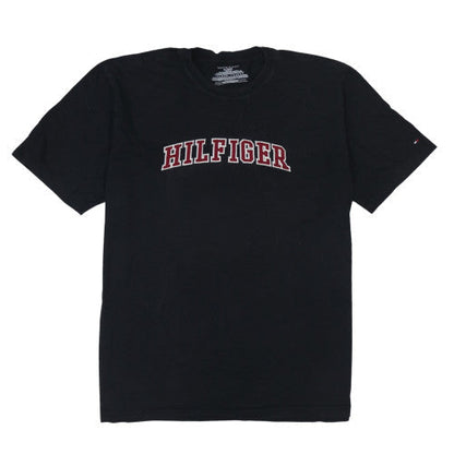 Tommy Hilfiger Men’s Black XL Embroidered Logo Crew Neck T-Shirt
