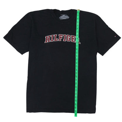 Tommy Hilfiger Men’s Black XL Embroidered Logo Crew Neck T-Shirt