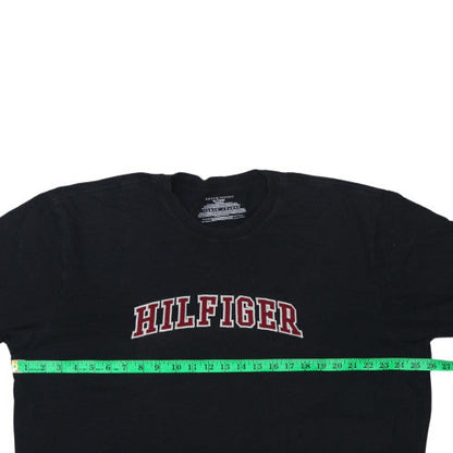 Tommy Hilfiger Men’s Black XL Embroidered Logo Crew Neck T-Shirt