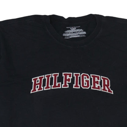 Tommy Hilfiger Men’s Black XL Embroidered Logo Crew Neck T-Shirt