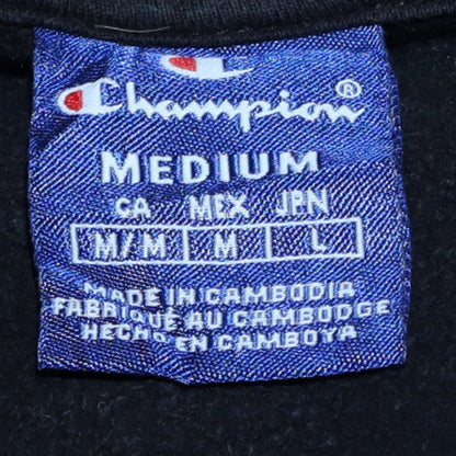 Mens UK Size M Champion Black Pullover Hoodie