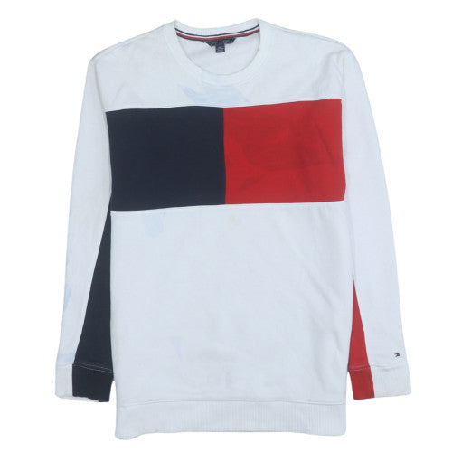 Mens UK Size XS Tommy Hilfiger Multicoloured Pullover Sweatshirt