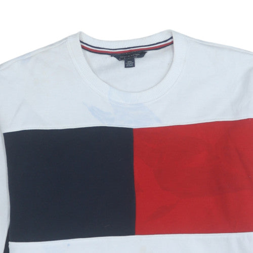 Mens UK Size XS Tommy Hilfiger Multicoloured Pullover Sweatshirt