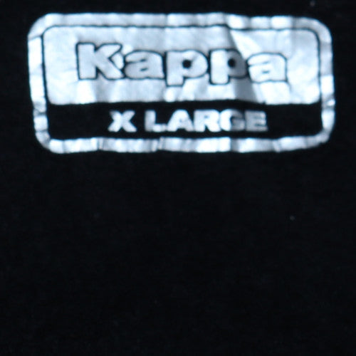 Mens UK Size XL Kappa Black Pullover Hoodie