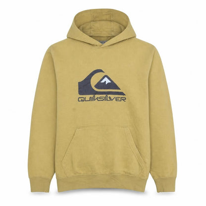 Mens UK Size M Quiksilver Beige Pullover Hoodie