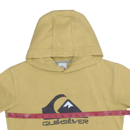 Mens UK Size M Quiksilver Beige Pullover Hoodie
