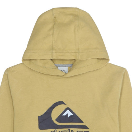 Mens UK Size M Quiksilver Beige Pullover Hoodie