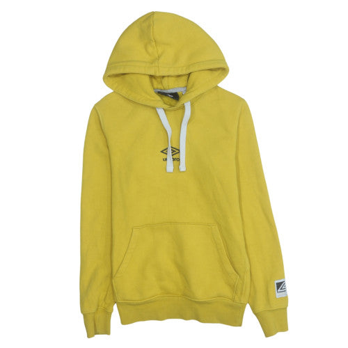 Mens UK Size XS Umbro Yellow Pullover Hoodie