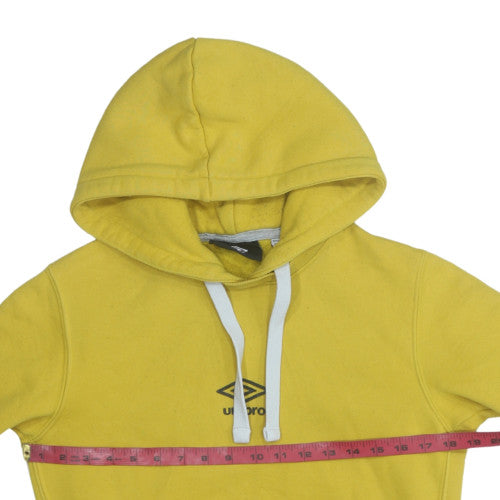 Mens UK Size XS Umbro Yellow Pullover Hoodie