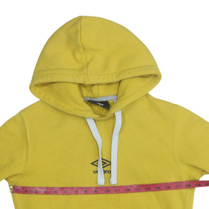 Mens UK Size XS Umbro Yellow Pullover Hoodie