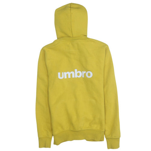 Mens UK Size XS Umbro Yellow Pullover Hoodie