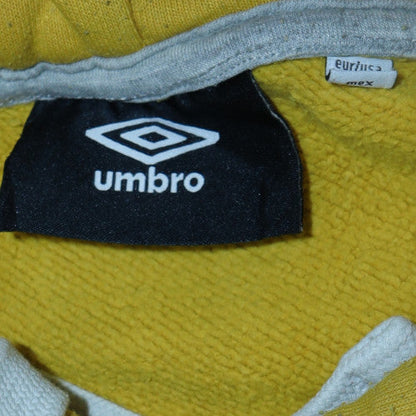 Mens UK Size XS Umbro Yellow Pullover Hoodie