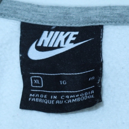 Mens UK Size XL Nike White Pullover Hoodie