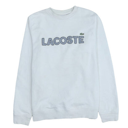 Mens UK Size M Lacoste White Pullover Sweatshirt