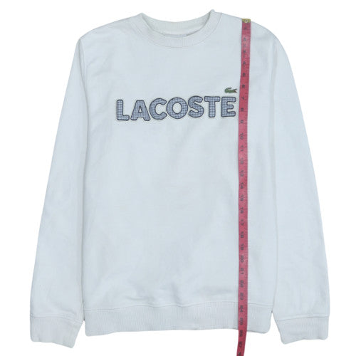Mens UK Size M Lacoste White Pullover Sweatshirt