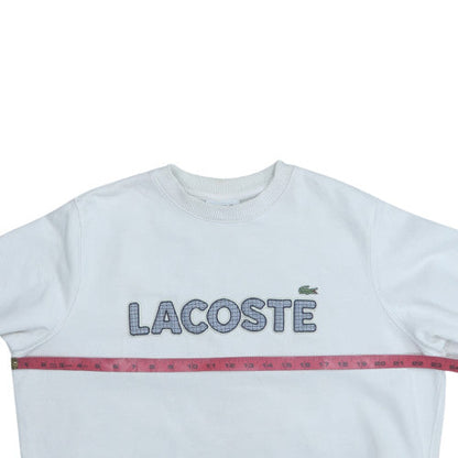 Mens UK Size M Lacoste White Pullover Sweatshirt
