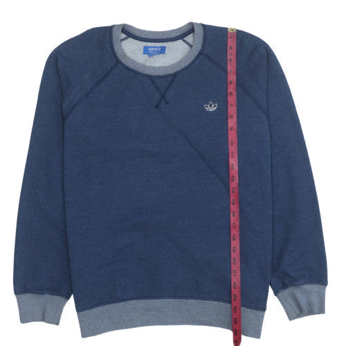 Mens UK Size L adidas Blue Pullover Sweatshirt