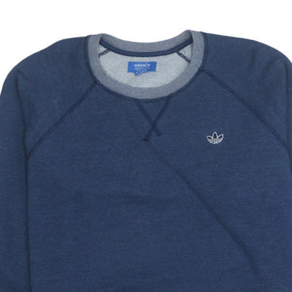 Mens UK Size L adidas Blue Pullover Sweatshirt