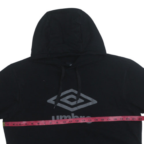 Mens UK Size M Umbro Black Pullover Hoodie