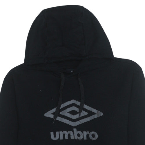 Mens UK Size M Umbro Black Pullover Hoodie