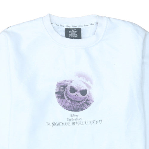 Womens UK Size L Primark White Pullover Sweatshirt