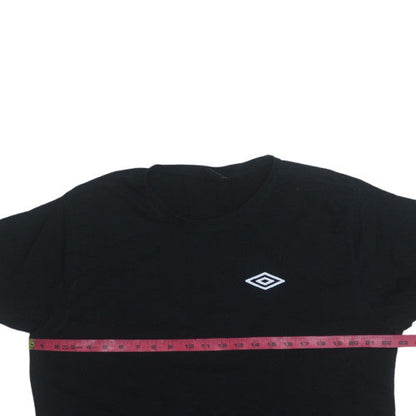 Umbro Mens Black 2XL Sports T-Shirt Crew Neck Cotton Top