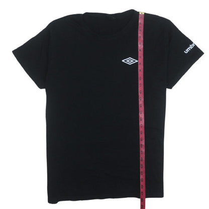 Umbro Mens Black 2XL Sports T-Shirt Crew Neck Cotton Top