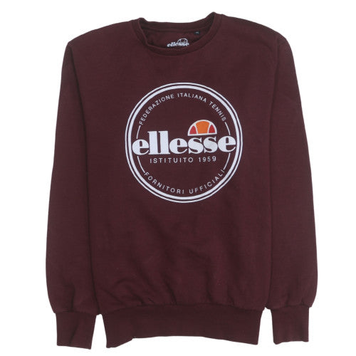 Mens UK Size M ellesse Brown Pullover Sweatshirt