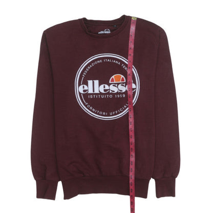 Mens UK Size M ellesse Brown Pullover Sweatshirt